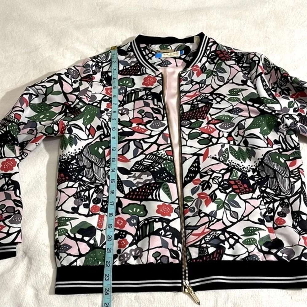 Ted Baker Women's Colour By Numbers Toledy Zip Front Bomber Jacket size 4 - Picture 10 of 11